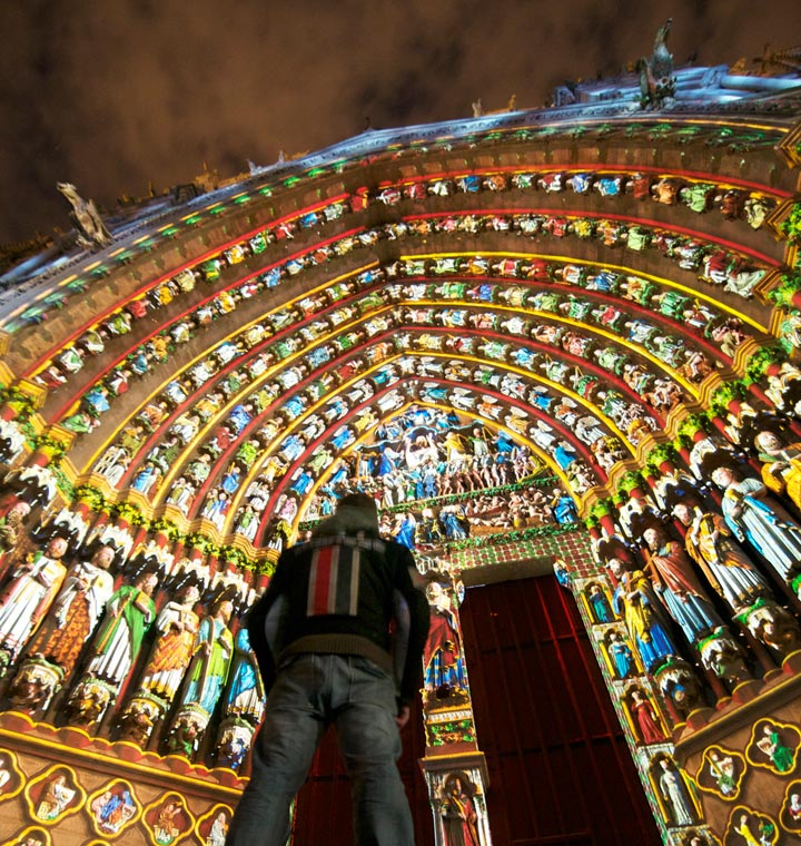 Marvel at the Amiens Cathedral sound & light show after night fall