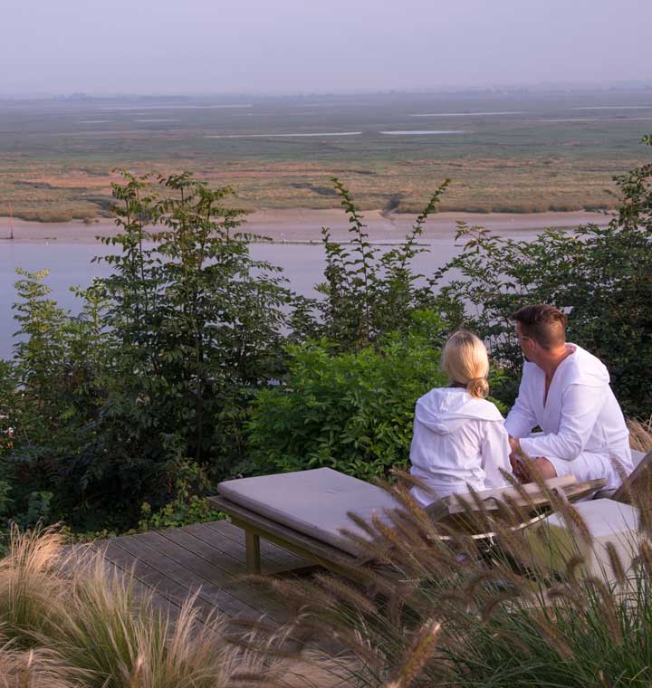 The Samaris spa overlooks the Bay