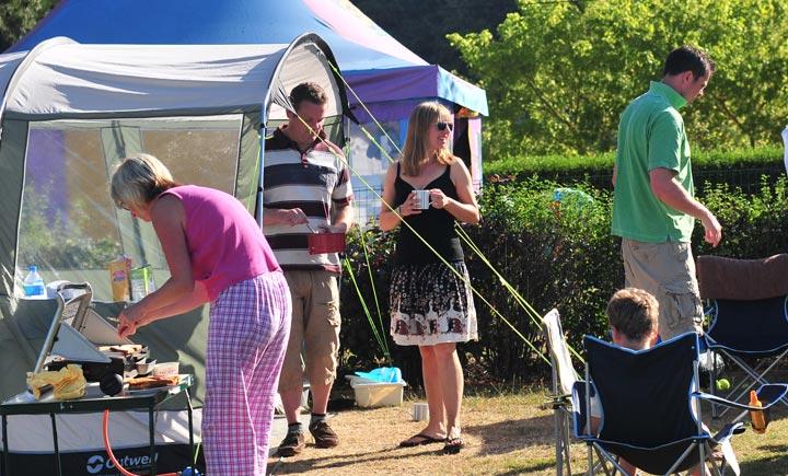 Enjoy a leisurely barbecue on a camping holiday at the Domaine de Drancourt.