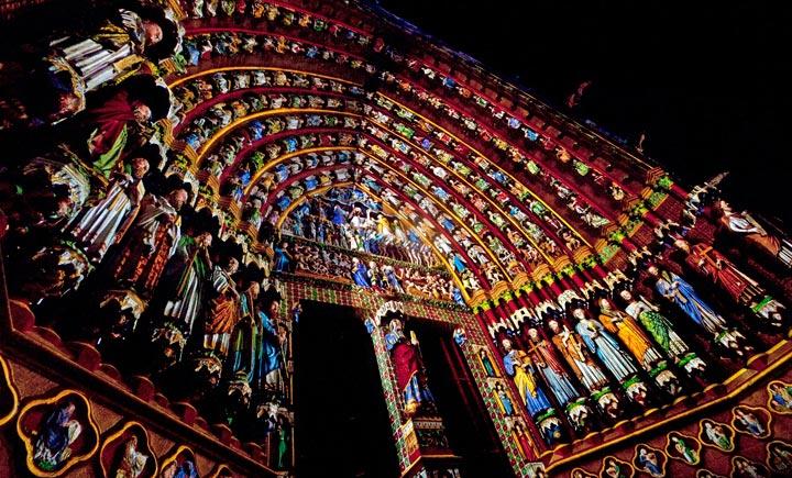 Marvel at the sound and light show projected onto the UNESCO jewel