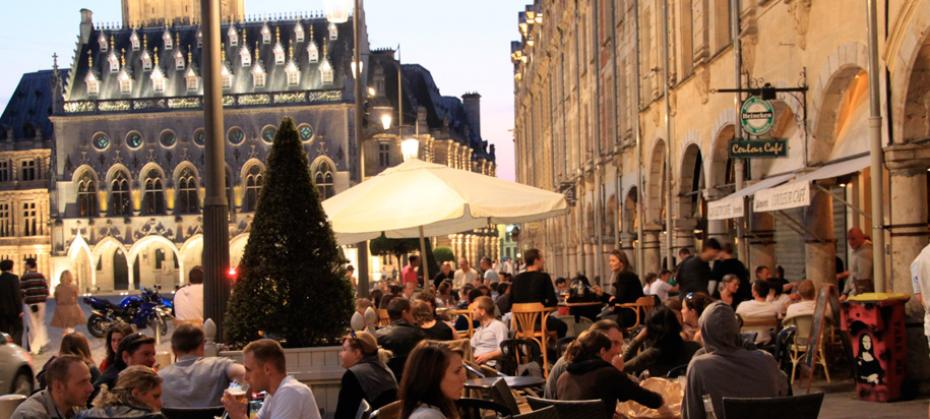 The best place for a French apéritif is sitting under the UNESCO belfry in Arras