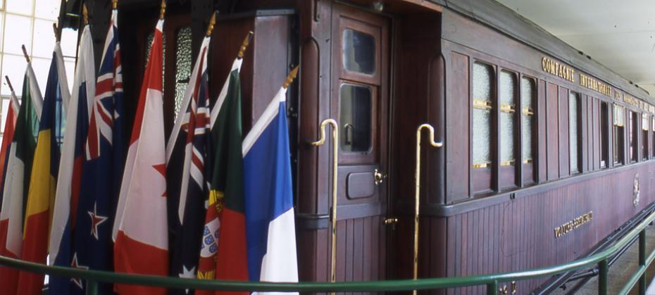 The Armistice carriage: replica of the carriage where the Armistice was signed on 11 November 1918