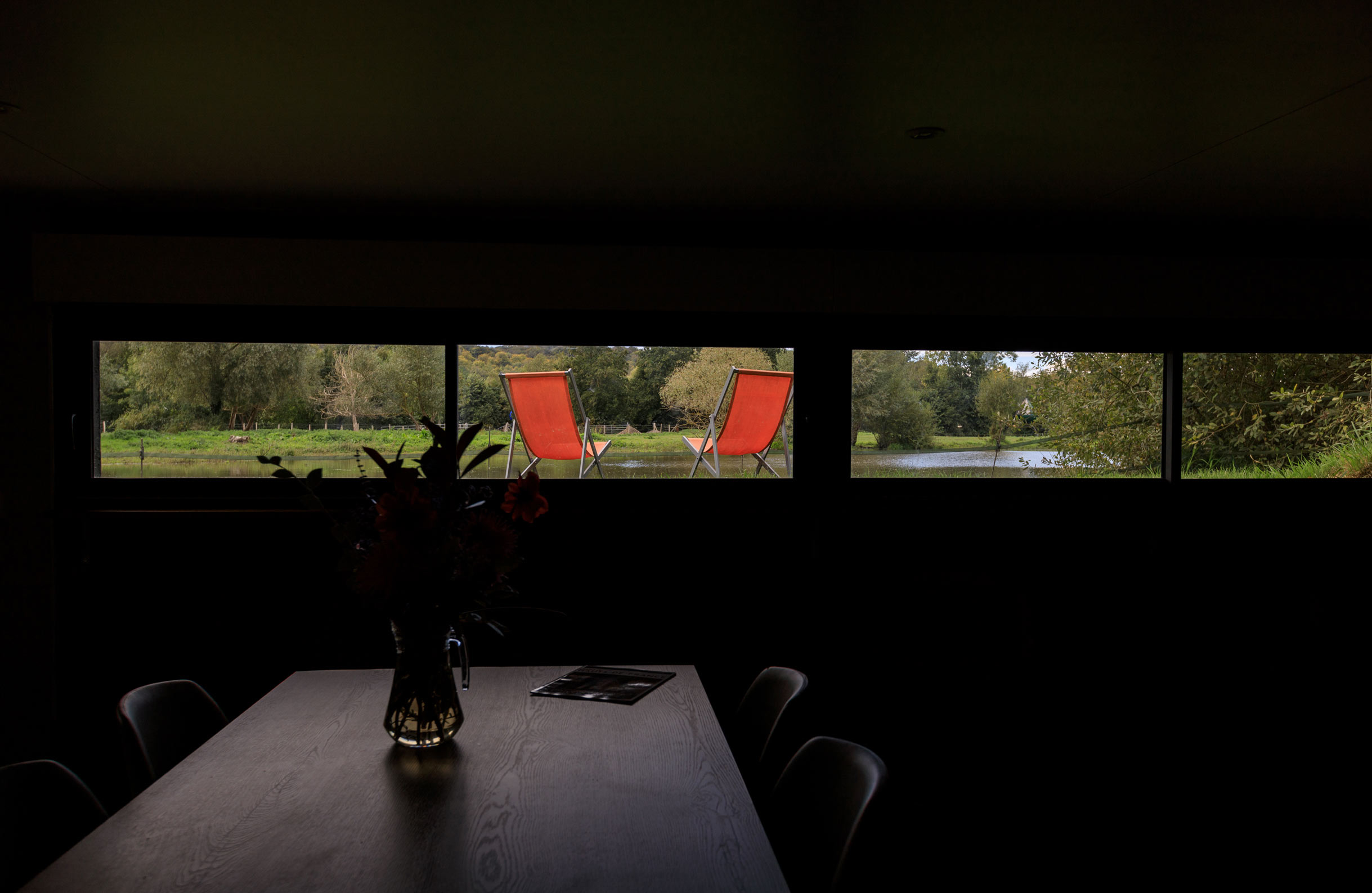 The view from the sitting room at Maison des Oiseaux in Domaine du Lieu Dieu