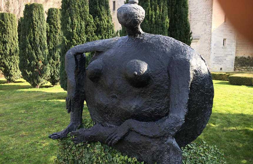 Bourdelle's contemporary statues are amongst the works you can expect to see in the grounds of Donjon de Vez