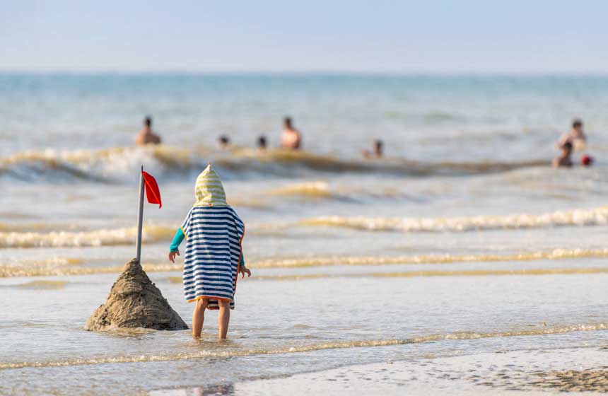 Family fun on the beach at Quend Plage