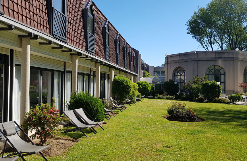 Expect beautifully green surroundings at the Holiday Inn hotel in Le Touquet