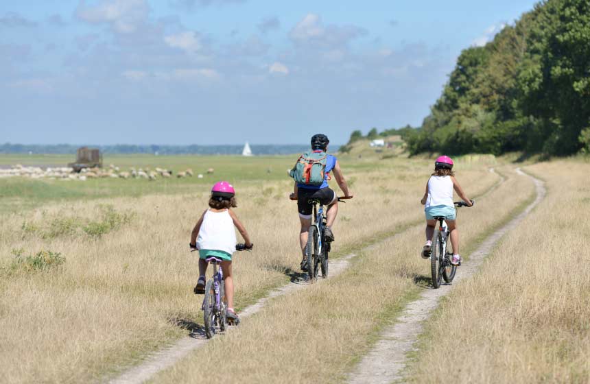 Head off from Hotel Le Cap Hornu on a family cycling adventure