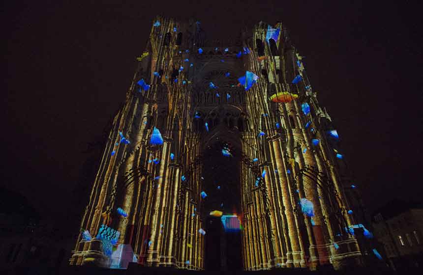 Chroma light show in Amiens, every night from June to September and in December