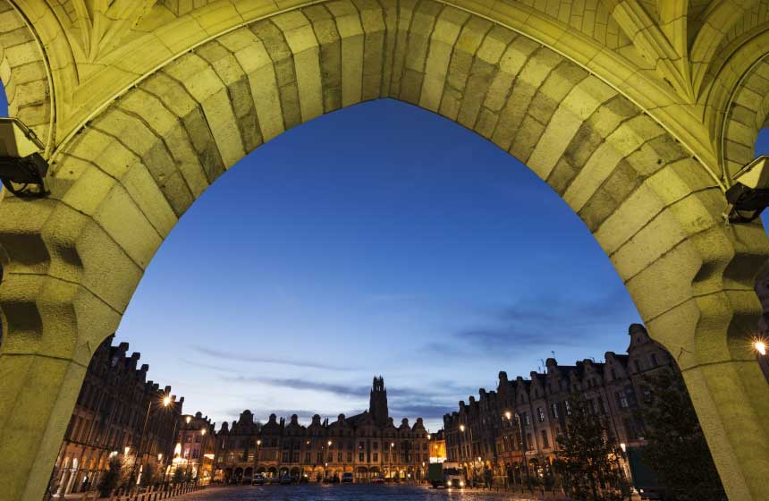 Arras in Northern France, famous for the Flemish architecture of its stunning squares