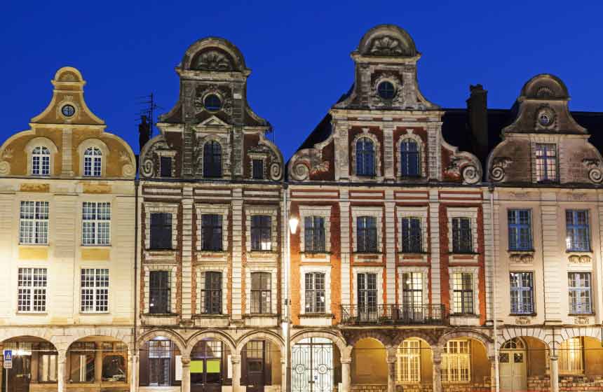 Typical Flemish architecture in Arras, Northern France