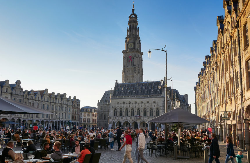 Arras, famous for the Flemish architecture of its stunning squares, only a 15-minute drive away