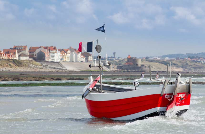 The pretty fishing village of Audresselles is within easy reach of Ferme du Vert