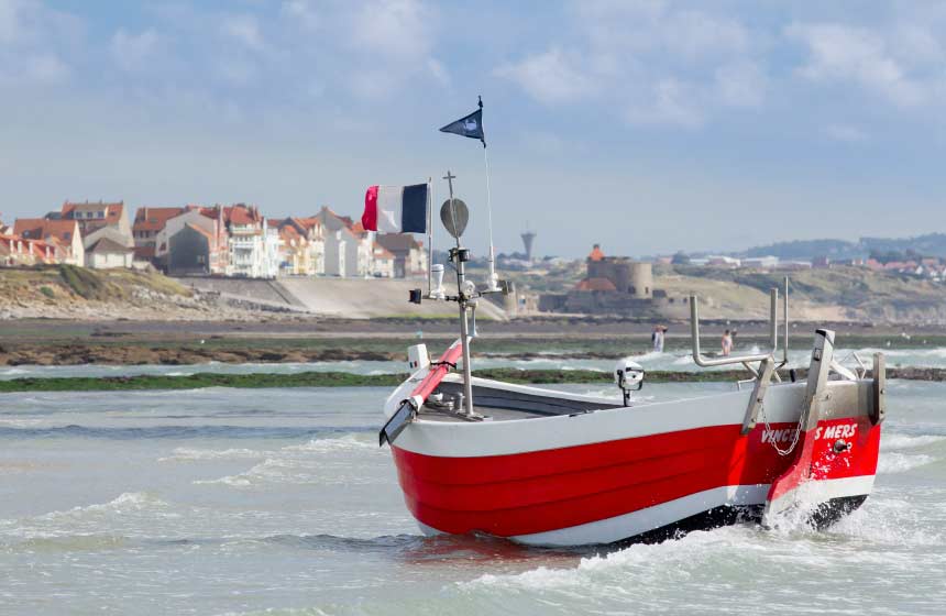 The pretty fishing village of Audresselles is just along the coast from your hotel in Wimereux