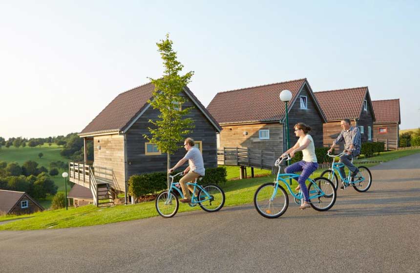 Bike rentals on site at Domaine du Val eco-friendly resort near the beach, northern France