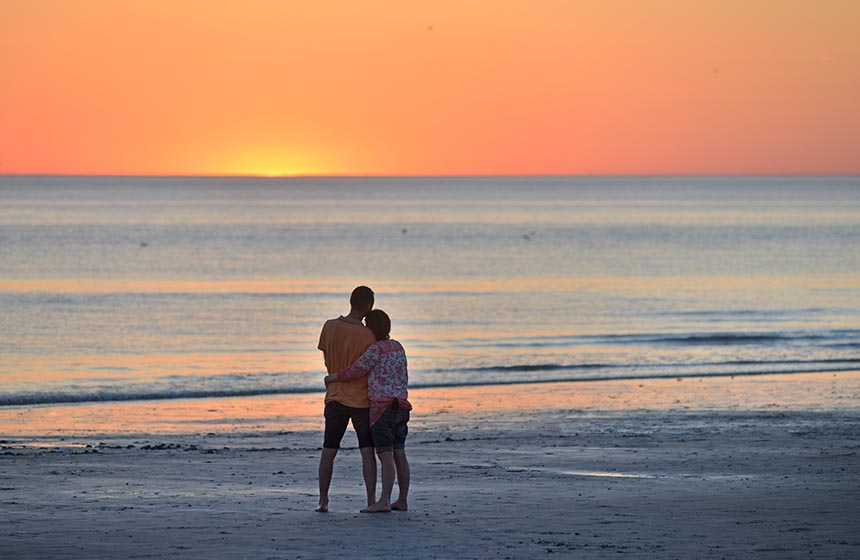 Don't miss watching a dramatic sunset on the beach!