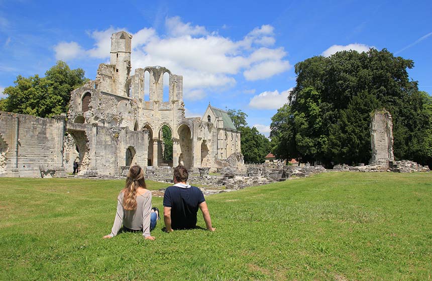 Your adventure on two wheels could take you over to Chaalis Abbey, only 15 minutes away by bike