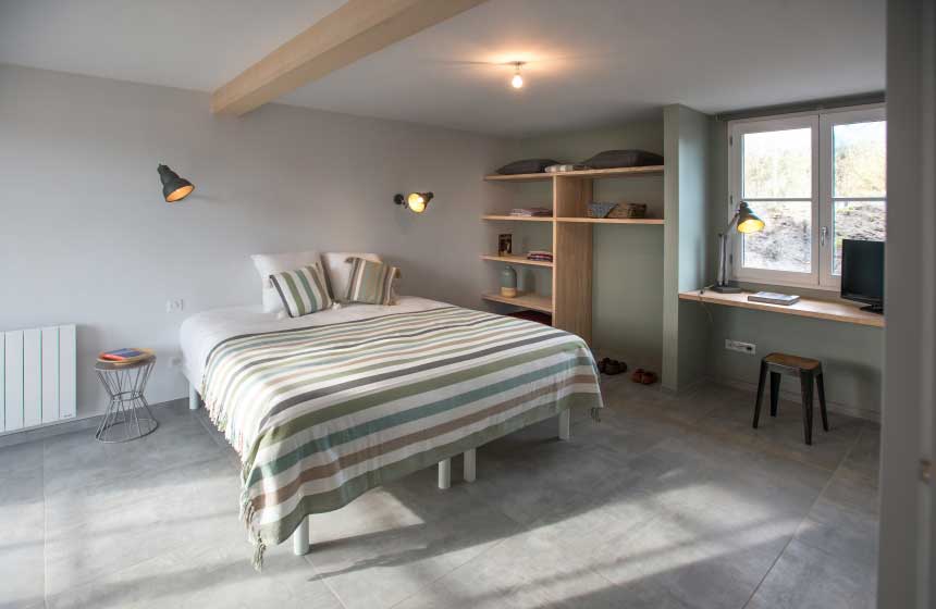 Double bedroom of a villa at the Hameau de Diane, Quend-Plage