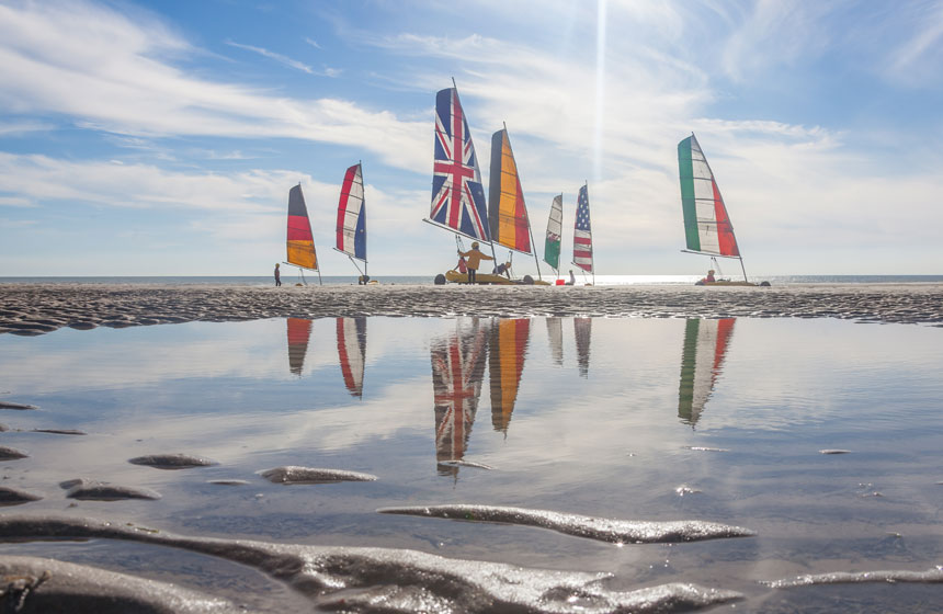 Get lost in the moment sand-yachting on Le Touquet’s long sandy beach in Northern France