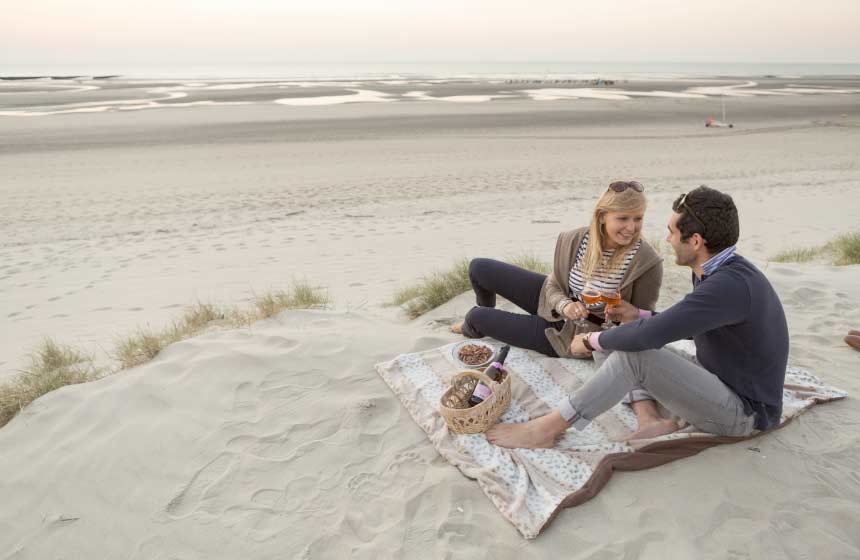 Memorable moments in Northern France - a romantic sunset over Hardelot beach