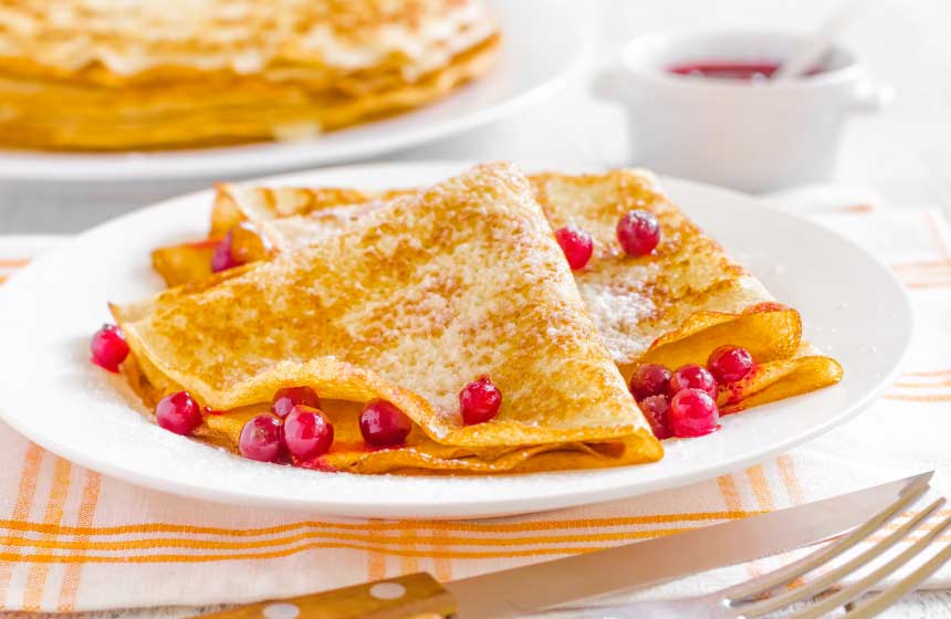 Be sure to try a crepe with homemade redcurrant jam during your French gite holiday. Made right here and completely délicieux!