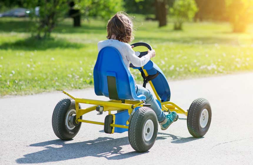 Pedal go-karting at the campsite