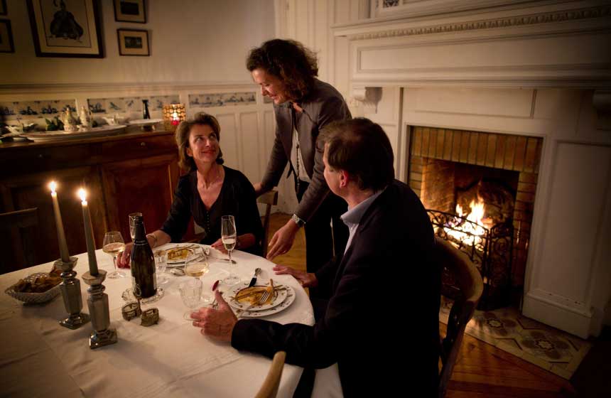 A romantic dinner for two at Villa du Châtelet bed and breakfast in Compiègne, Northern France