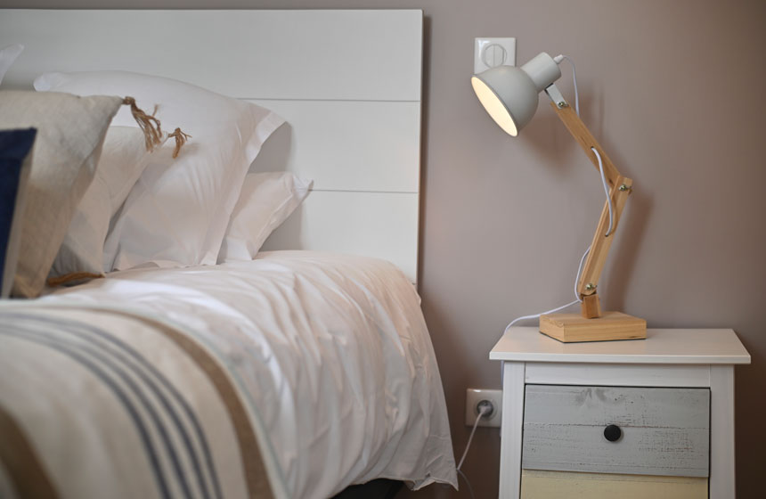 The Rose Bateau room in the Chalet de Diane at the Domaine de Diane in Quend-plage