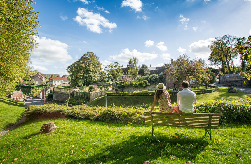 Enjoying a walk on the remparts of Montreuil-sur-Mer, Hauts-de-France