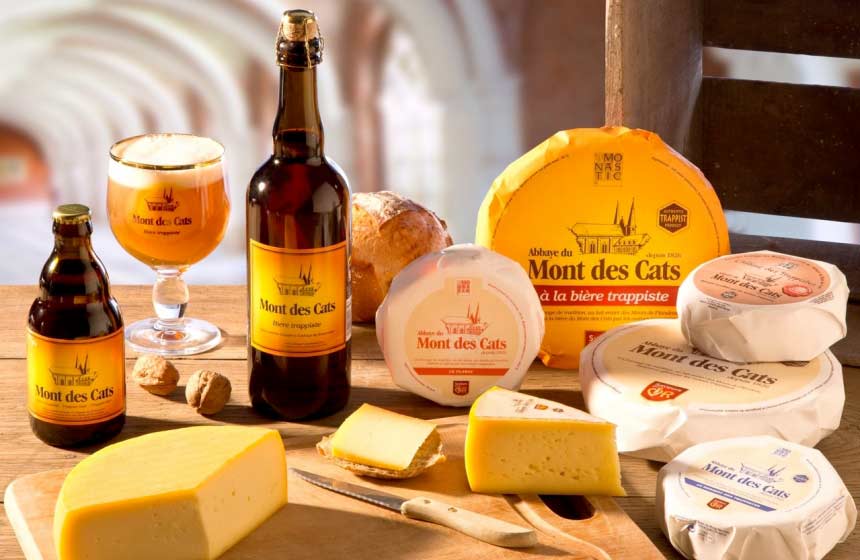 Cheeses made on site at the Abbaye du Mont des Cats (there's a shop!)