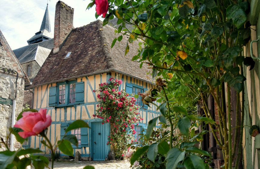 Gerberoy one of the prettiest villages in France, Northern France