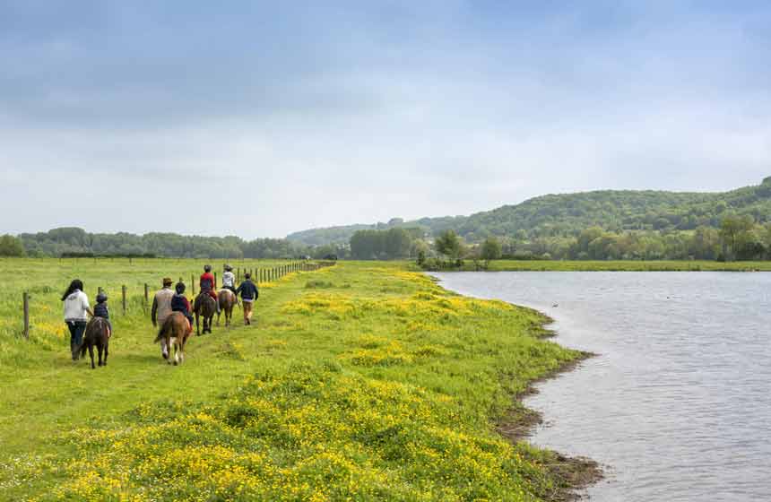 Enjoy pony riding at the Domaine du Lieu Dieu
