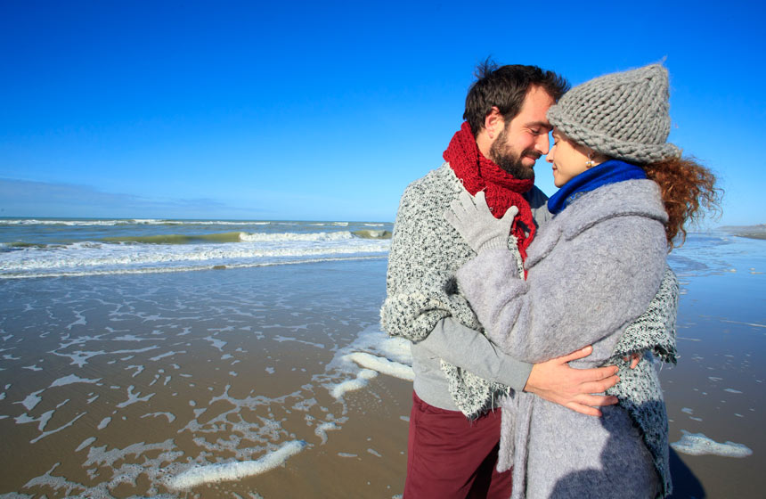 Hardelot beach is the perfect place for a romantic walk