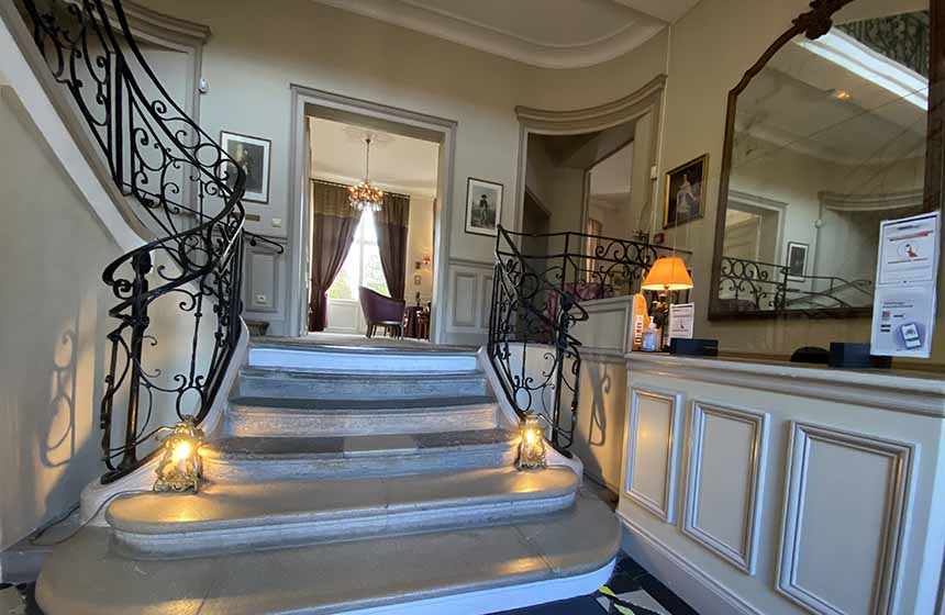 A stunning sweeping staircase sets the scene from the moment you set foot in Chateau Cléry