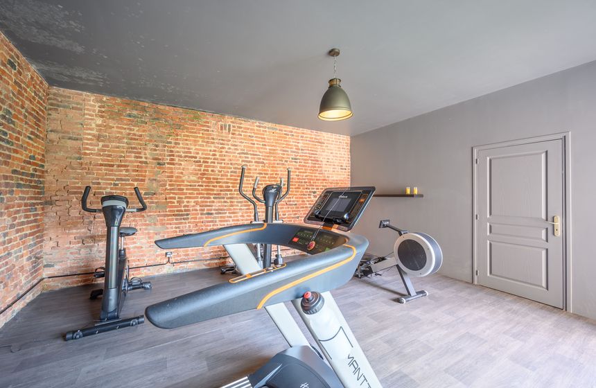 There’s even a fitness room at Le Clos Barthélemy manor house in Northern France