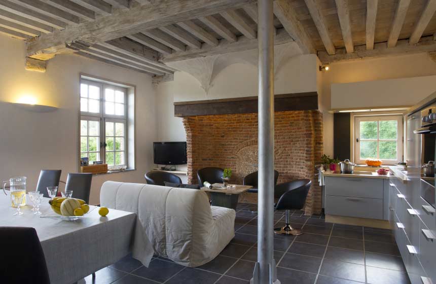 Manoir-du-Bolgaro gite in Northern France boasts not one, but two well-equipped kitchens!