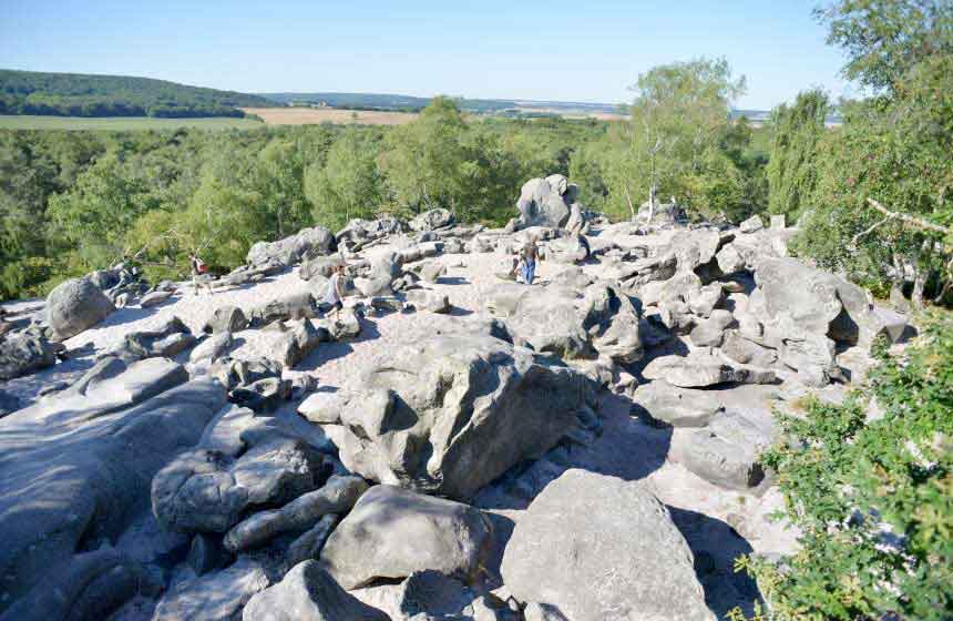 Enjoy a stroll around ‘La Hottée du Diable’ a local walk where there’s a curious array of rock formations