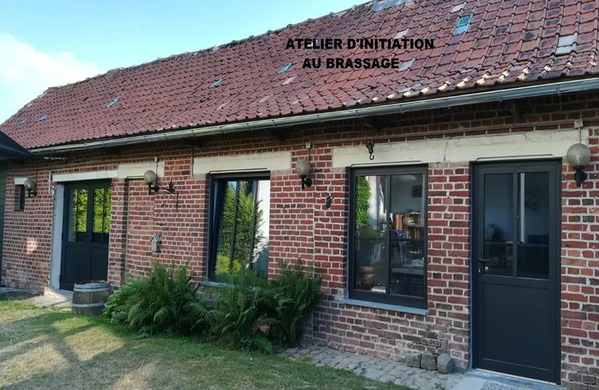 The outhouse hosting the brewing workshops at the Monts et Merveilles B&B