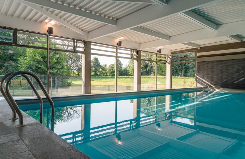 Make the most of the luxury indoor pool on your French château holiday in Northern France