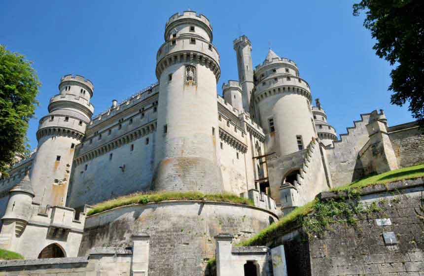 The impressive Château de Pierrefonds, Northern France, is within easy reach