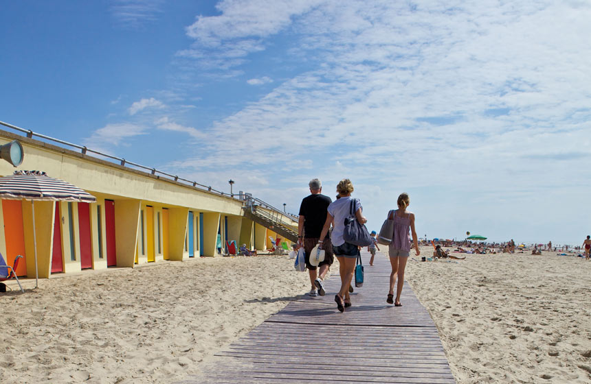 Look out for Le Touquet's iconic and colourful beach huts