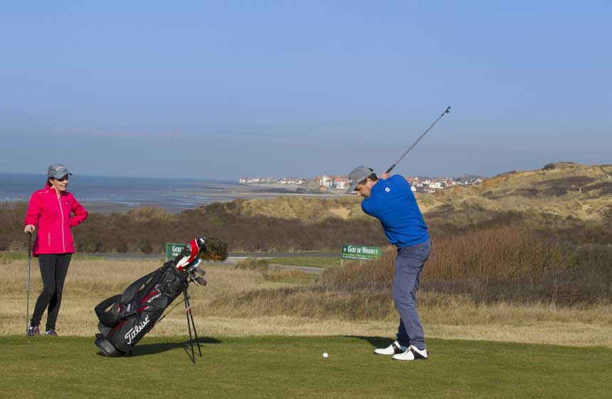 Enjoy a round of golf at Wimereux golf club in Northern France 