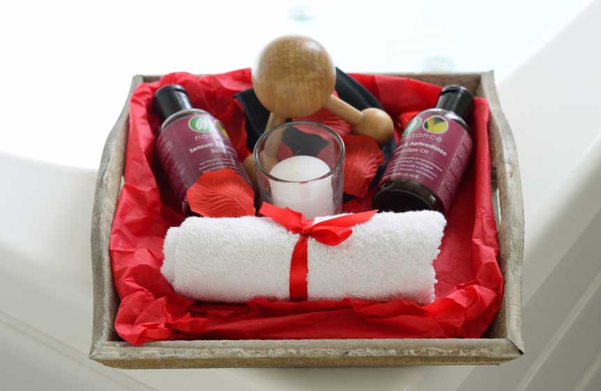 A massage kit is available for your own DIY spa day!