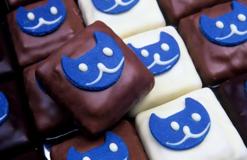 Le Touquet’s famous Chat Bleu chocolates