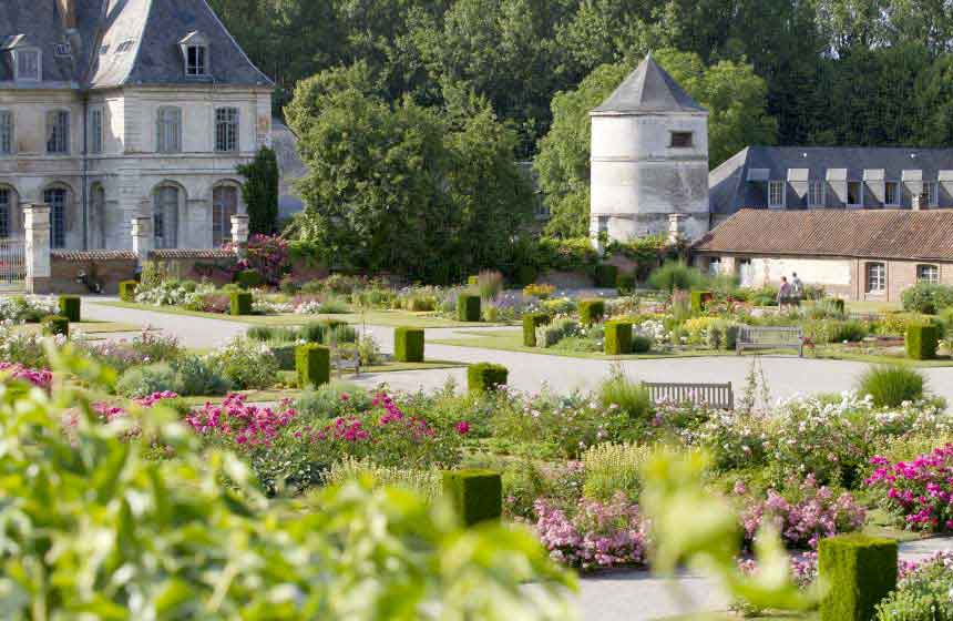 Abbaye-de-Valloires abbey gardens in Argoules, Northern France