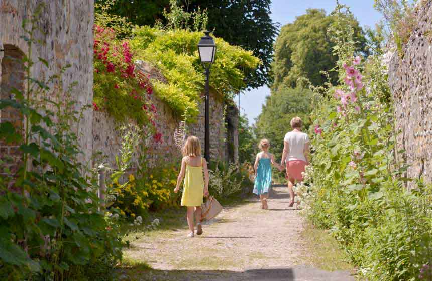 The flower-bedecked alleys of Saint-Valery-sur-Somme