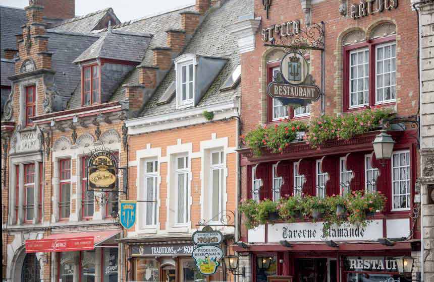 Classic Flemish facades characterise the charming village of Cassel