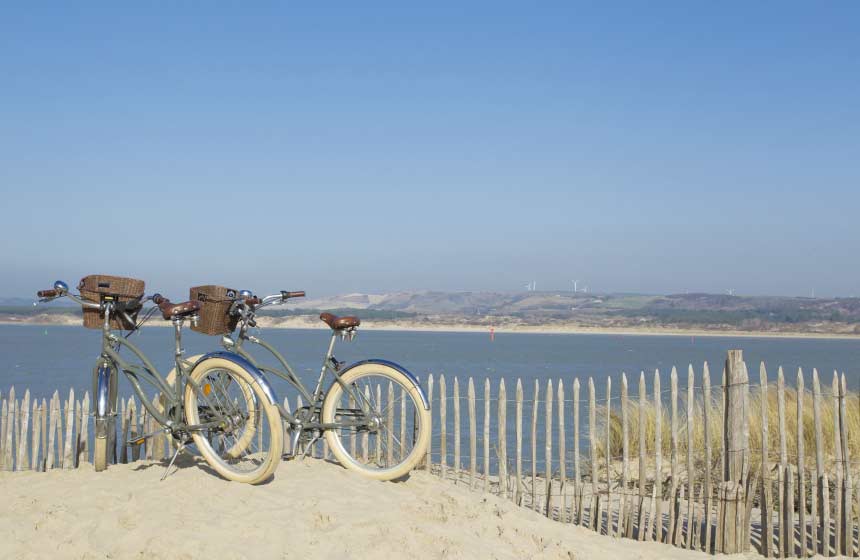 Hiring a bike and getting on the cycle paths is one of the best ways to explore Le Touquet's coastline and forest