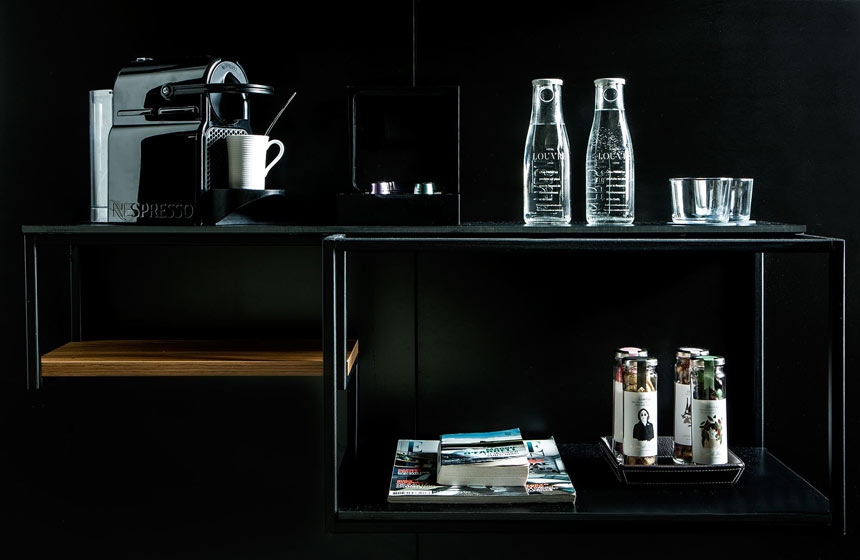 Nespresso coffee machine plus complimentary teas, mineral water and sweets in your room