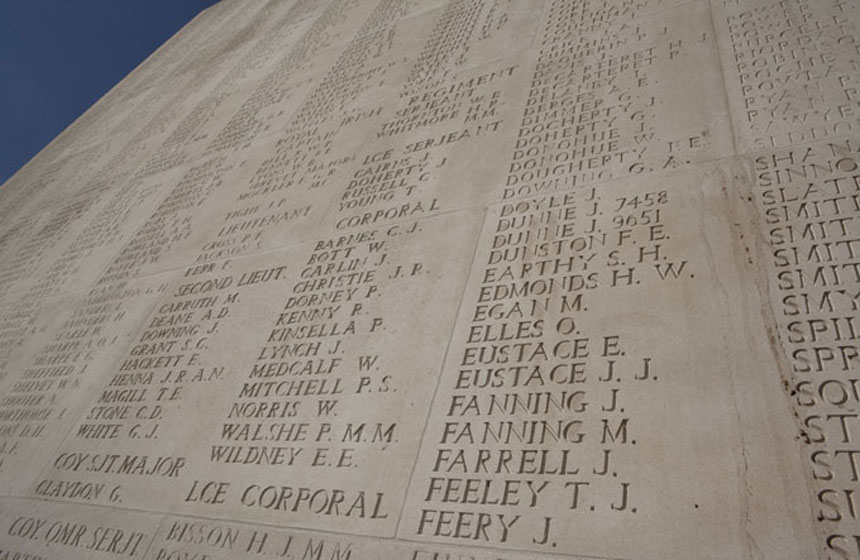 The sheer volume of names on the Thiepval memorial is a moving reminder of WW1