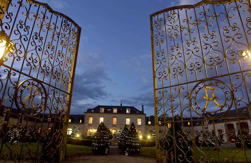 A sense of heightened anticipation at the entrance to French chateau the Domaine-de-Barive. It won’t disappoint!